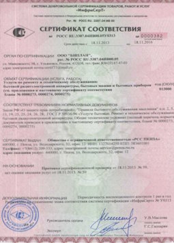 25.06.2015 Слободской - Услуги по ремонту и техническому обслуживанию приборов радиоэл. аппаратуры